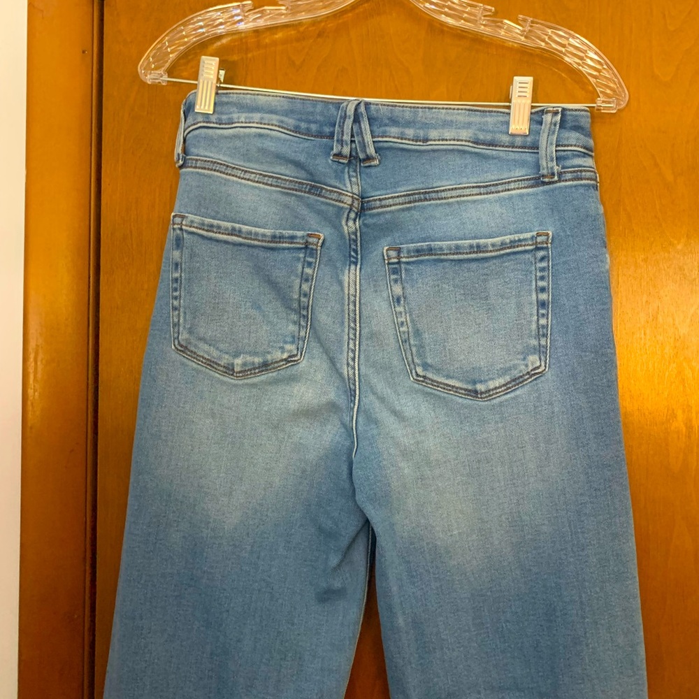 Soft material straight leg  high waste perfect condition  Worn once